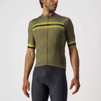 CASTELLI Cyklistický dres s krátkým rukávem - GRIMPEUR - zelená/žlutá L