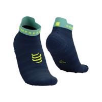 COMPRESSPORT Cyklistické ponožky kotníkové - PRO RACING V4.0 ULTRALIGHT RUN LOW - modrá/světle modrá 39-41