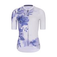 RIVANELLE BY HOLOKOLO Cyklistický dres s krátkým rukávem - FLOWERY LADY - bílá/fialová/modrá 2XL