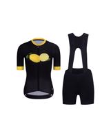 RIVANELLE BY HOLOKOLO Cyklistický krátký dres a krátké kalhoty - FRUIT LADY  - žlutá/černá