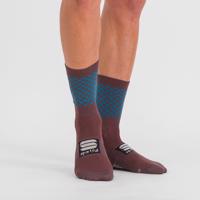 SPORTFUL Cyklistické ponožky klasické - CHECKMATE - fialová/modrá S