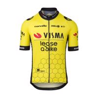 AGU Cyklistický dres s krátkým rukávem - REPLICA VISMA | LEASE A BIKE 2024 - žlutá/černá 3XL