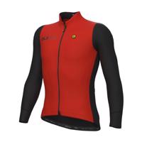 ALÉ Cyklistická zateplená bunda - FONDO 2.0 SOLID - černá/červená 5XL