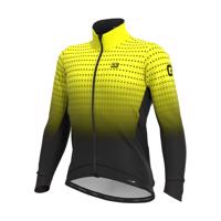 ALÉ Cyklistická zateplená bunda - PRS BULLET DWR STRETCH - černá/žlutá L