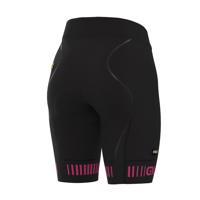 ALÉ Cyklistické kalhoty krátké bez laclu - STRADA LADY - černá/růžová XL