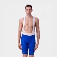 ALÉ Cyklistické kalhoty krátké s laclem - BIKE EXCHANGE 2022 - bílá/modrá M