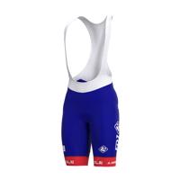 ALÉ Cyklistické kalhoty krátké s laclem - GROUPAMA FDJ 2022 - modrá/bílá/červená 2XL