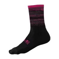 ALÉ Cyklistické ponožky klasické - SCANNER - růžová/černá
