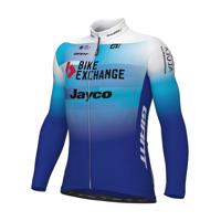 ALÉ Cyklistický dres s dlouhým rukávem zimní - BIKE EXCHANGE 2022 - bílá/modrá 3XL