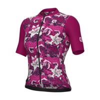ALÉ Cyklistický dres s krátkým rukávem - HIBISCUS PR-E - fialová L