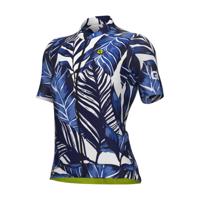 ALÉ Cyklistický dres s krátkým rukávem - LEAF PR-S - modrá M