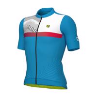 ALÉ Cyklistický dres s krátkým rukávem - ZIG ZAG PR-S - modrá M