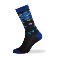 BIOTEX Cyklistické ponožky klasické - DIAMONDS - černá/modrá