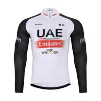 BONAVELO Cyklistický dres s dlouhým rukávem zimní - UAE 2023 - bílá/černá/červená 4XL