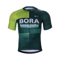 BONAVELO Cyklistický dres s krátkým rukávem - BORA 2024 - zelená/světle zelená 2XL