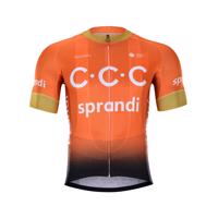 BONAVELO Cyklistický dres s krátkým rukávem - CCC 2020 - oranžová XS