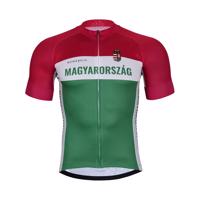 BONAVELO Cyklistický dres s krátkým rukávem - HUNGARY - zelená/červená/bílá 2XL