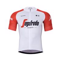 BONAVELO Cyklistický dres s krátkým rukávem - TREK 2024 - bílá/černá/červená XS