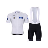 BONAVELO Cyklistický krátký dres a krátké kalhoty - TOUR DE FRANCE 2024 - černá/bílá/modrá