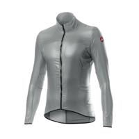 CASTELLI Cyklistická větruodolná bunda - ARIA SHELL - šedá XL