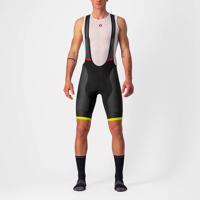CASTELLI Cyklistické kalhoty krátké s laclem - COMPETIZIONE KIT - žlutá/černá L