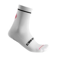 CASTELLI Cyklistické ponožky klasické - ENTRATA 9 - bílá S-M