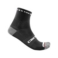 CASTELLI Cyklistické ponožky klasické - ROSSO CORSA PRO 9 - černá L-XL