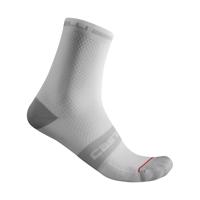 CASTELLI Cyklistické ponožky klasické - SUPERLEGGERA T 12 - bílá/šedá L-XL