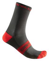 CASTELLI Cyklistické ponožky klasické - SUPERLEGGERA T 12 - červená/zelená S-M
