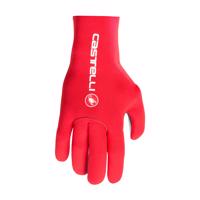 CASTELLI Cyklistické rukavice dlouhoprsté - DILUVIO C - červená S-M