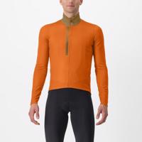CASTELLI Cyklistický dres s dlouhým rukávem zimní - ENTRATA THERMAL - oranžová XL