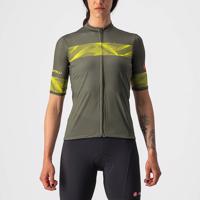 CASTELLI Cyklistický dres s krátkým rukávem - FENICE LADY - žlutá/zelená XL