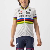 CASTELLI Cyklistický dres s krátkým rukávem - QUICKSTEP KID JERSEY - bílá 10Y