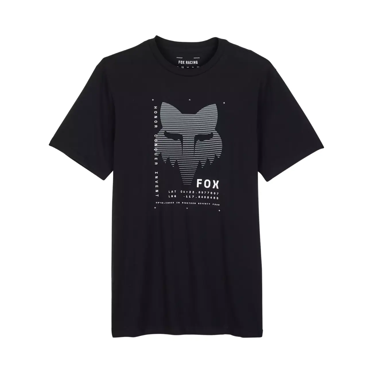 FOX Cyklistické triko s krátkým rukávem - DISPUTE PREM - černá 2XL