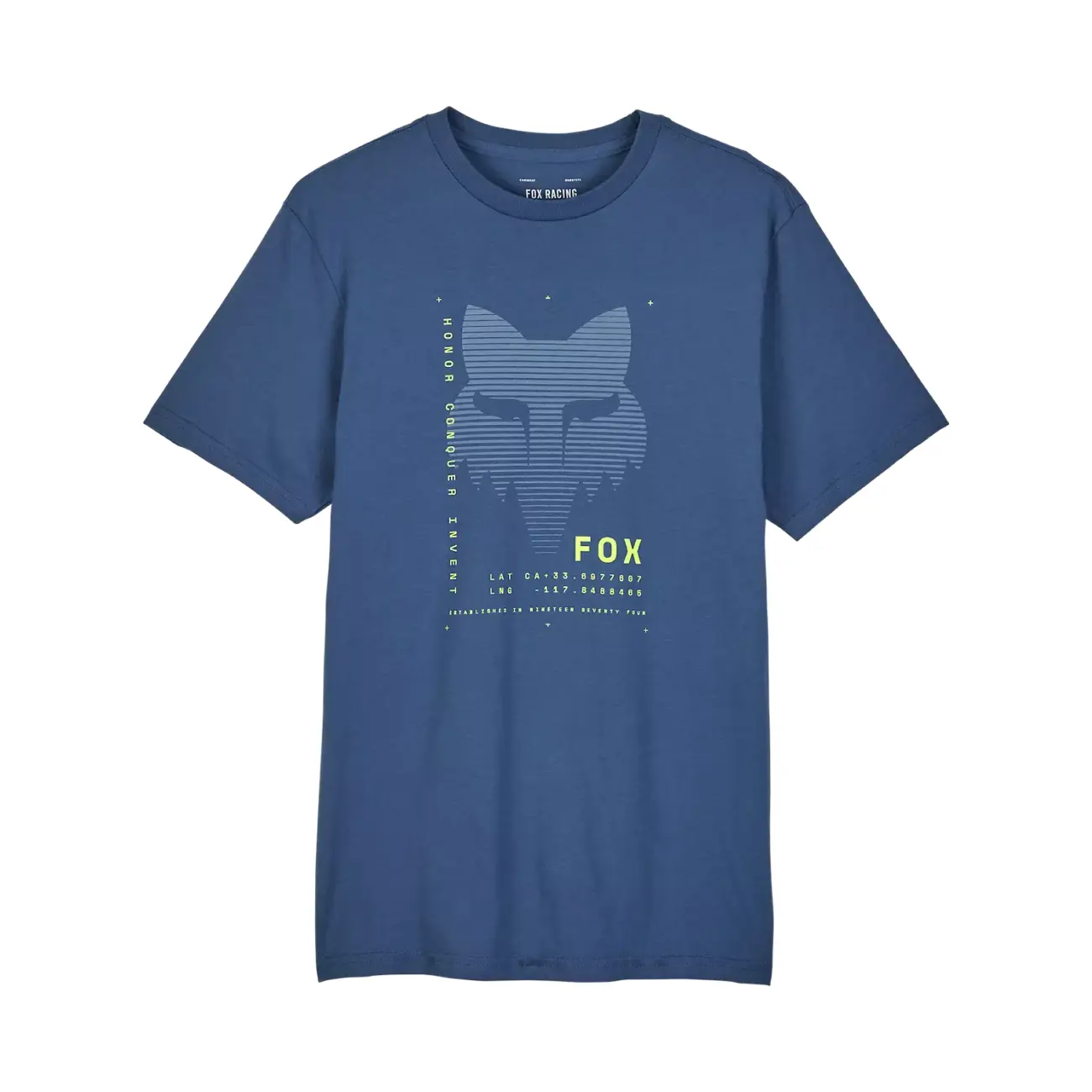 FOX Cyklistické triko s krátkým rukávem - DISPUTE PREM - modrá 2XL