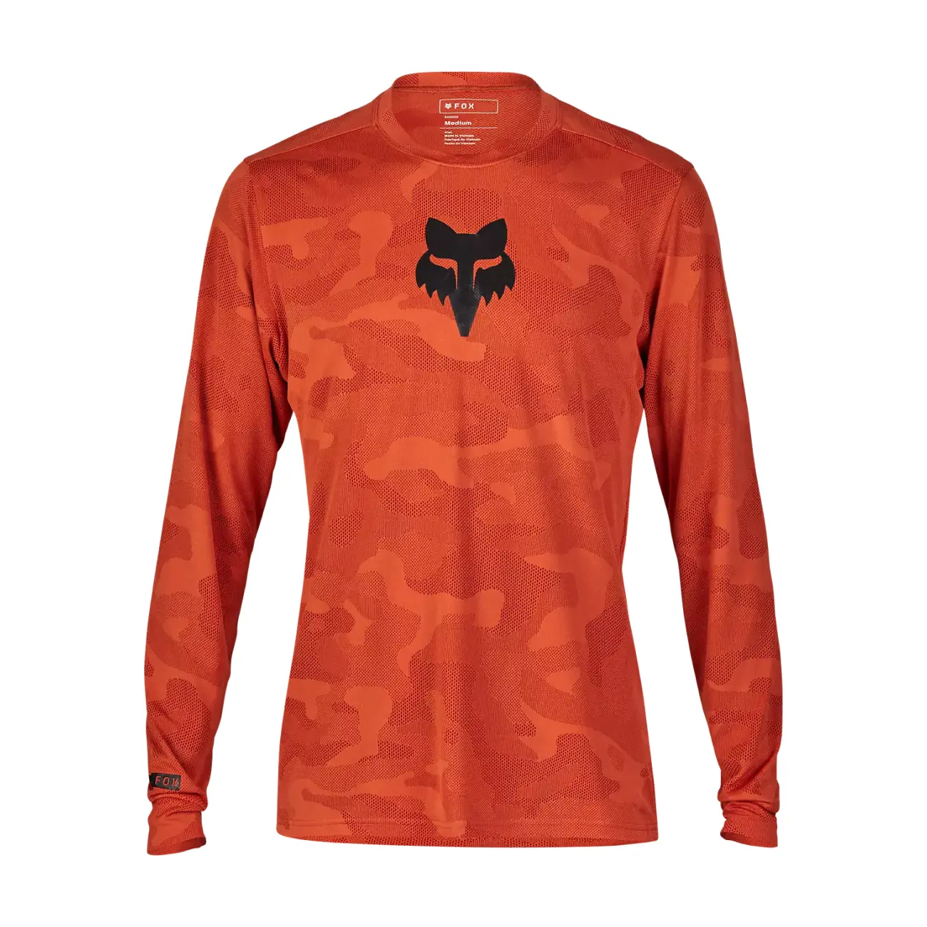 FOX Cyklistický dres s dlouhým rukávem letní - RANGER TRU DRI - oranžová
