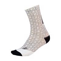 GAERNE Cyklistické ponožky klasické - MONOGRAM - béžová/bílá L-XL