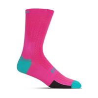 GIRO Cyklistické ponožky klasické - HRC TEAM - růžová/světle modrá M