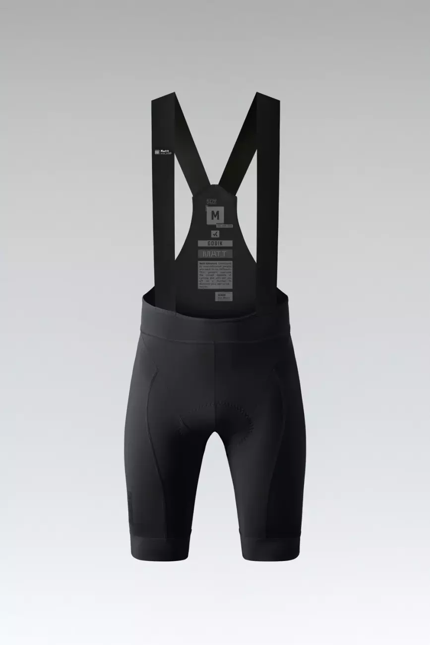 GOBIK Cyklistické kalhoty krátké s laclem - MATT 2.0 K10 - černá L