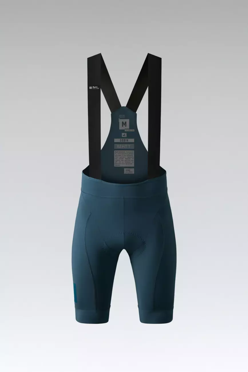 GOBIK Cyklistické kalhoty krátké s laclem - MATT 2.0 K10 - modrá