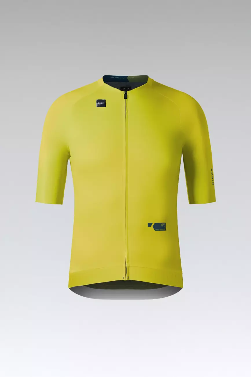 GOBIK Cyklistický dres s krátkým rukávem - CX PRO 3.0 - žlutá/zelená L