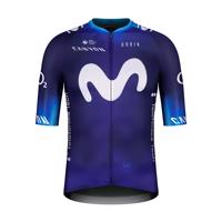 GOBIK Cyklistický dres s krátkým rukávem - MOVISTAR 2023 - bílá/modrá