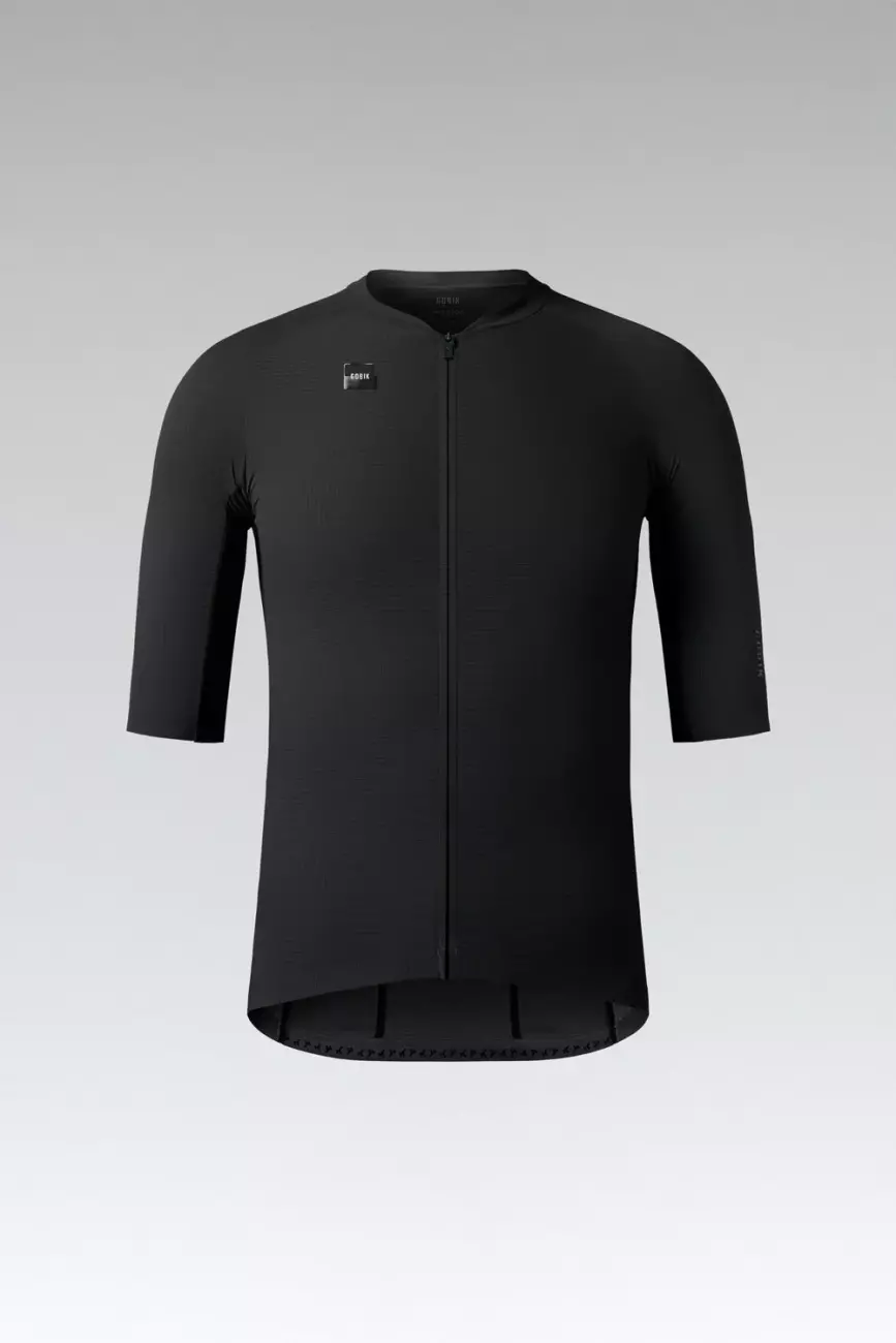 GOBIK Cyklistický dres s krátkým rukávem - PHANTOM - černá XL