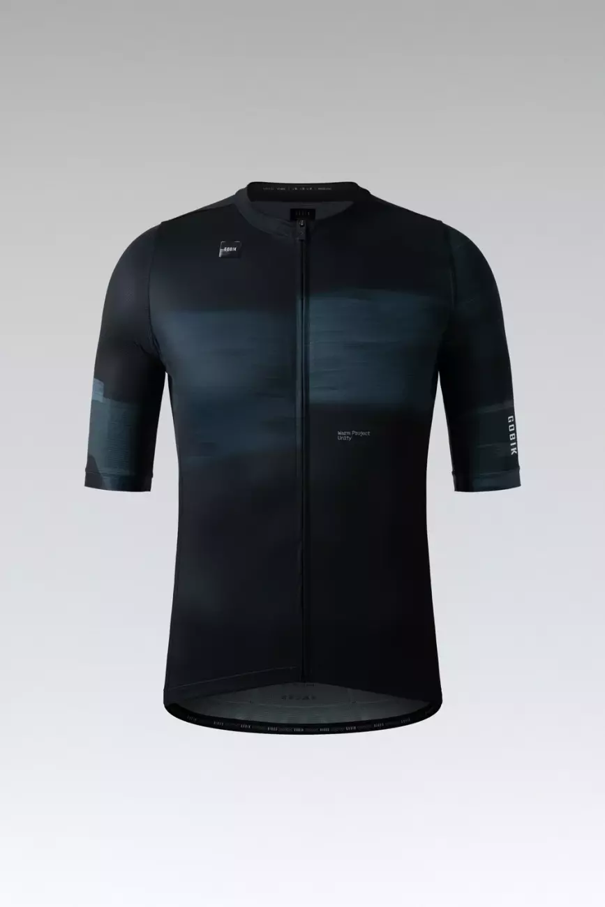 GOBIK Cyklistický dres s krátkým rukávem - STARK - černá/modrá 2XL