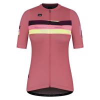 GOBIK Cyklistický dres s krátkým rukávem - STARK LADY - bordó/žlutá/růžová 2XL