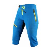 HAVEN Cyklistické kalhoty krátké bez laclu - 3/4 ENERGY THREEQ - modrá/žlutá XS
