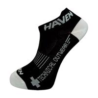 HAVEN Cyklistické ponožky kotníkové - SNAKE SILVER NEO - bílá/černá 40-41