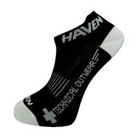 HAVEN Cyklistické ponožky kotníkové - SNAKE SILVER NEO - bílá/černá