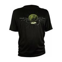 HAVEN Cyklistický dres s krátkým rukávem - NAVAHO II SHORT - černá/zelená L