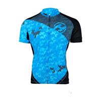 HAVEN Cyklistický dres s krátkým rukávem - SINGLETRAIL NEO - modrá XL